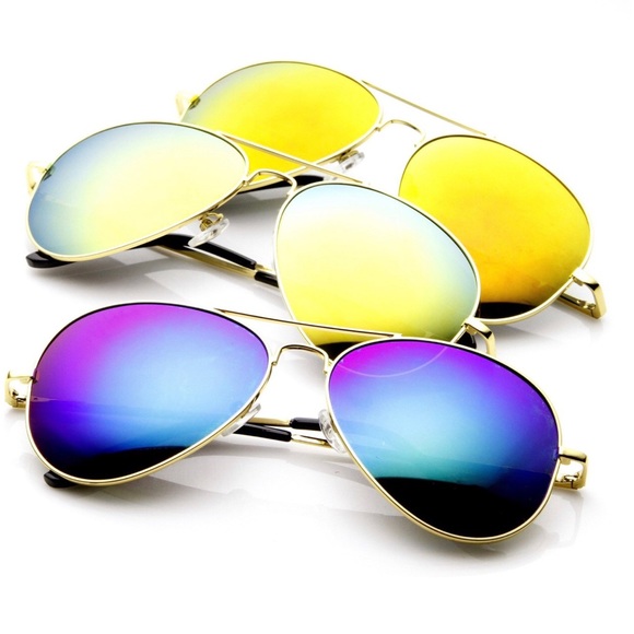 new ☻ Metal Frame Aviator Sunnies ☻ Flash Mirror ☻ - Picture 3 of 8